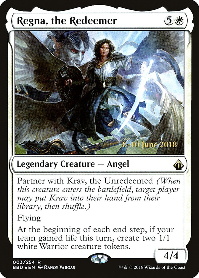 Regna, the Redeemer  [Battlebond Prerelease Promos] | Nerdhalla Games