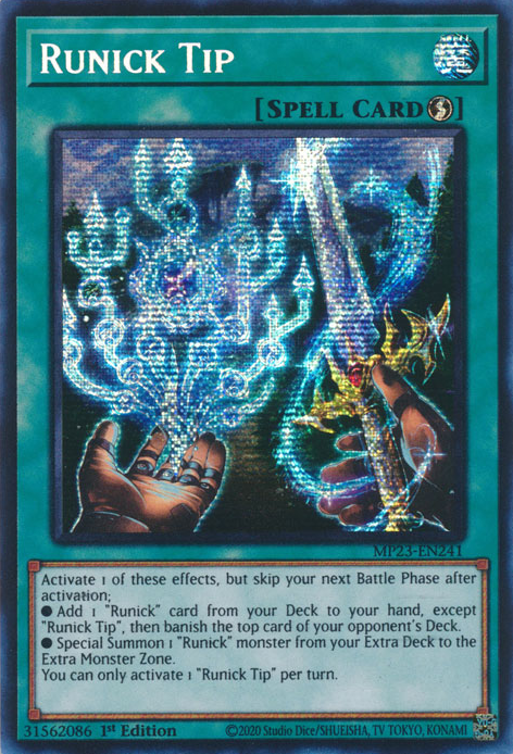 Runick Tip [MP23-EN241] Prismatic Secret Rare | Nerdhalla Games