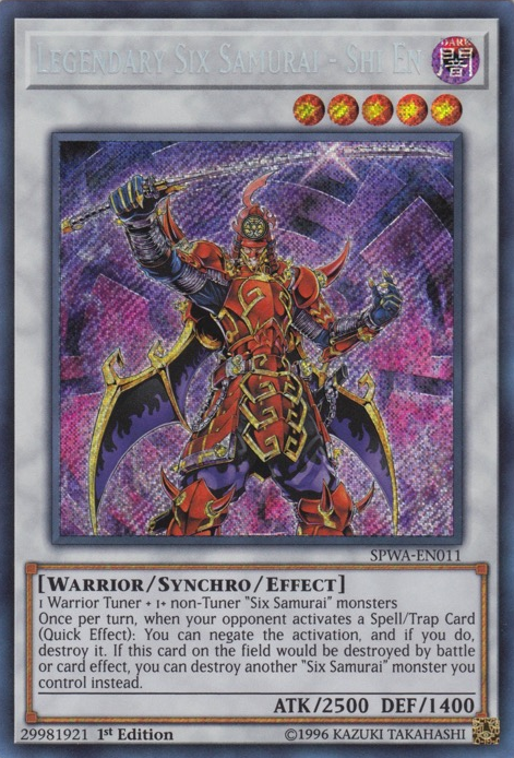 Legendary Six Samurai - Shi En [SPWA-EN011] Secret Rare | Nerdhalla Games