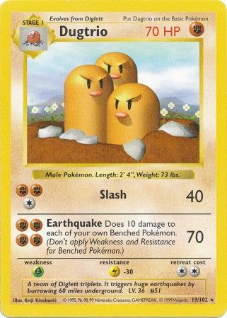 Dugtrio (19/102) [Base Set Shadowless Unlimited] | Nerdhalla Games