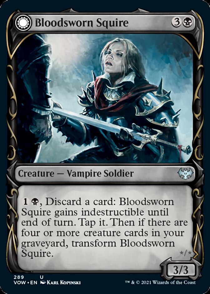 Bloodsworn Squire // Bloodsworn Knight (Showcase Fang Frame) [Innistrad: Crimson Vow] | Nerdhalla Games