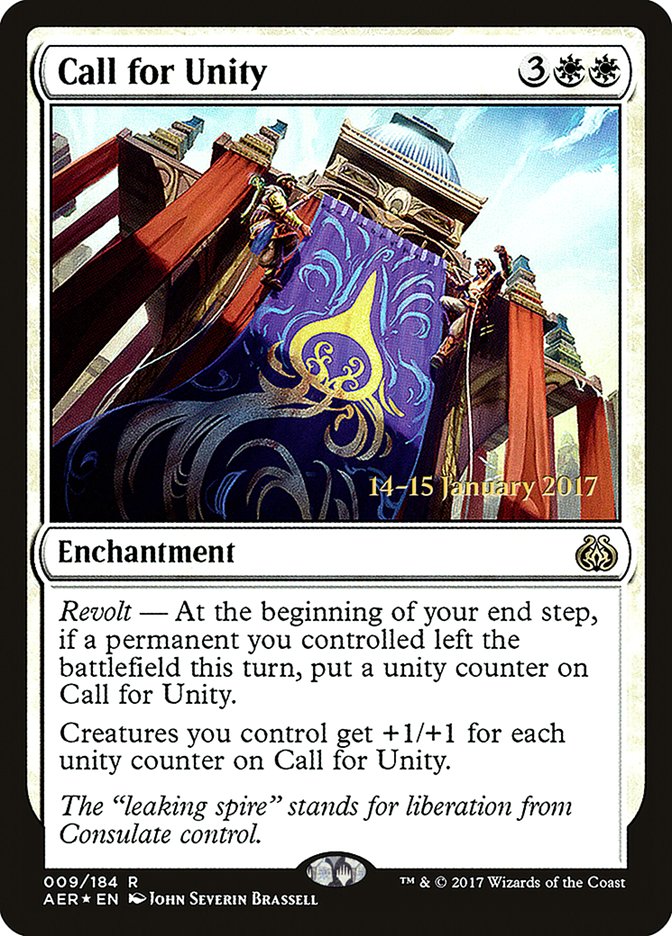 Call for Unity  [Aether Revolt Prerelease Promos] | Nerdhalla Games