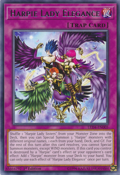 Harpie Lady Elegance [LED4-EN005] Rare | Nerdhalla Games