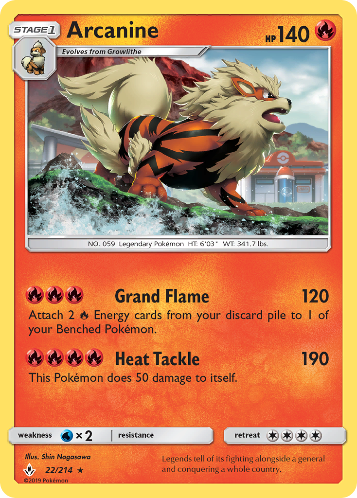 Arcanine (22/214) [Sun & Moon: Unbroken Bonds] | Nerdhalla Games