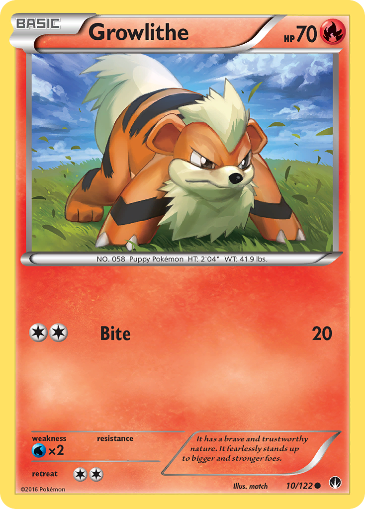 Growlithe (10/122) [XY: BREAKpoint] | Nerdhalla Games