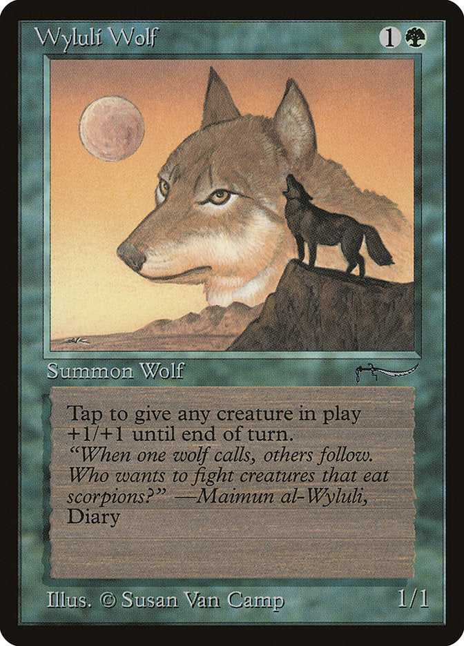 Wyluli Wolf (Light Mana Cost) [Arabian Nights] | Nerdhalla Games