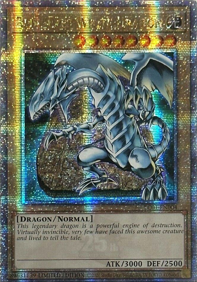 Blue-Eyes White Dragon (25th Anniversary) [LC01-EN004] Quarter Century Secret Rare | Nerdhalla Games