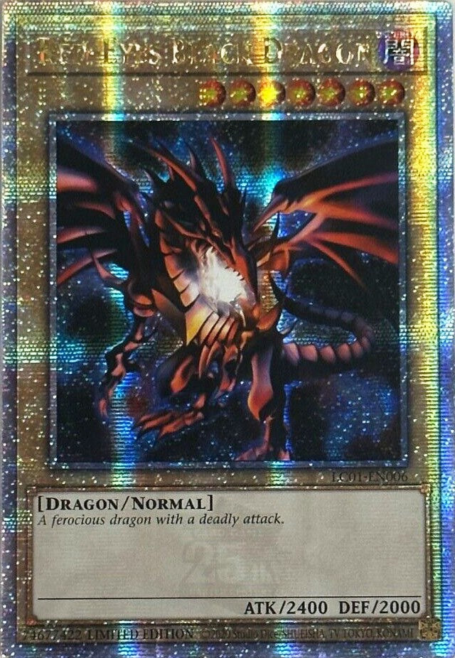 Red-Eyes Black Dragon (25th Anniversary) [LC01-EN006] Quarter Century Secret Rare | Nerdhalla Games