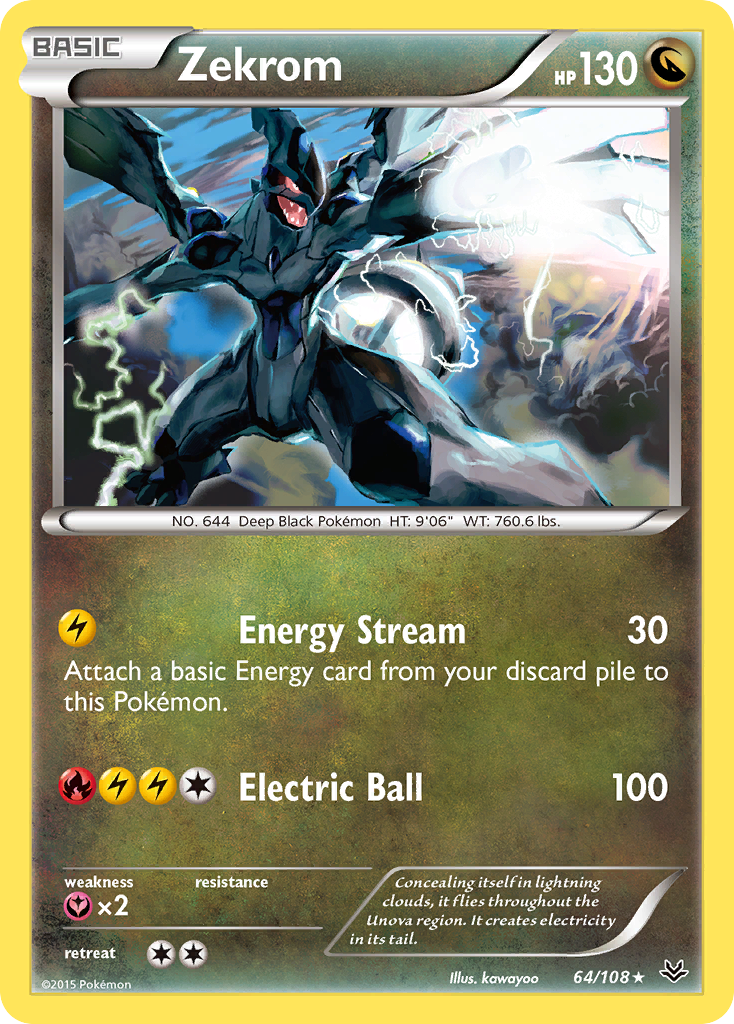 Zekrom (64/108) [XY: Roaring Skies] | Nerdhalla Games