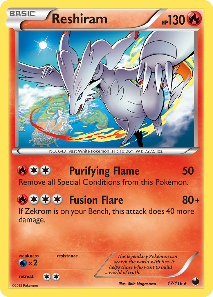 Reshiram (17/116) [Black & White: Plasma Freeze] | Nerdhalla Games