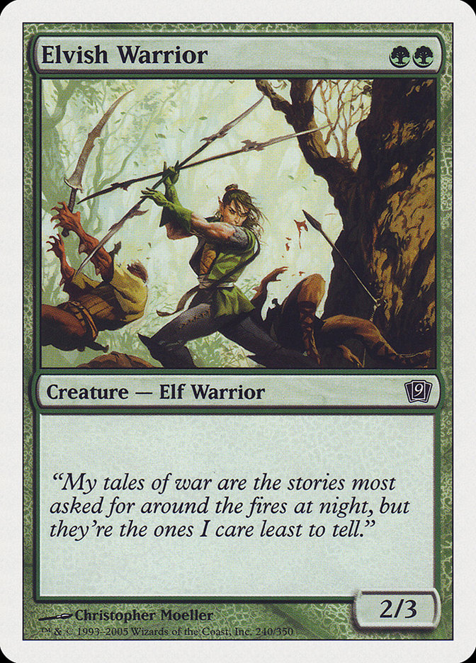 Elvish Warrior [Ninth Edition] | Nerdhalla Games