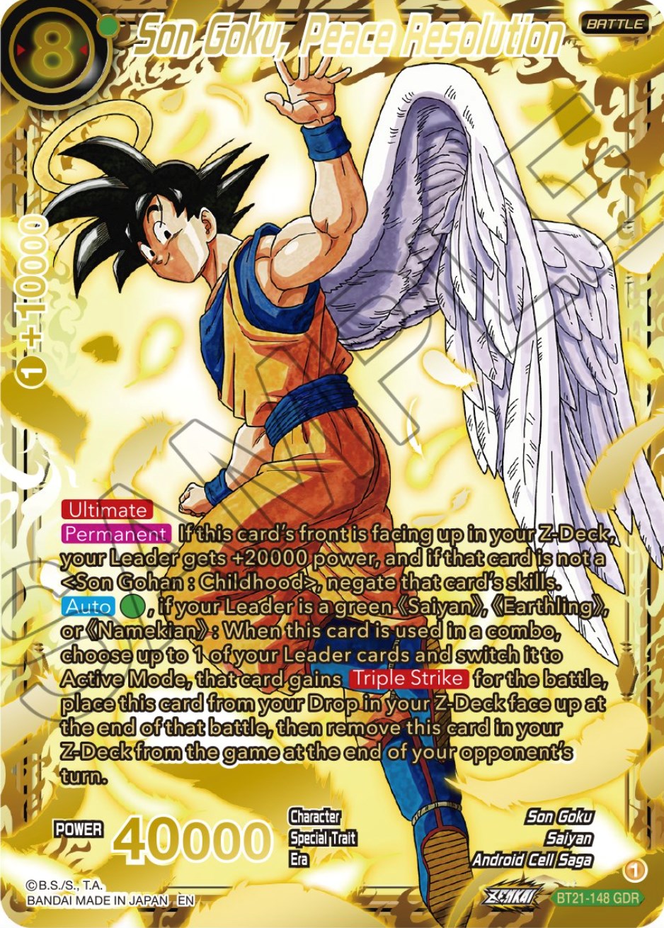 Son Goku, Peace Resolution (God Rare) (BT21-148) [Wild Resurgence] | Nerdhalla Games