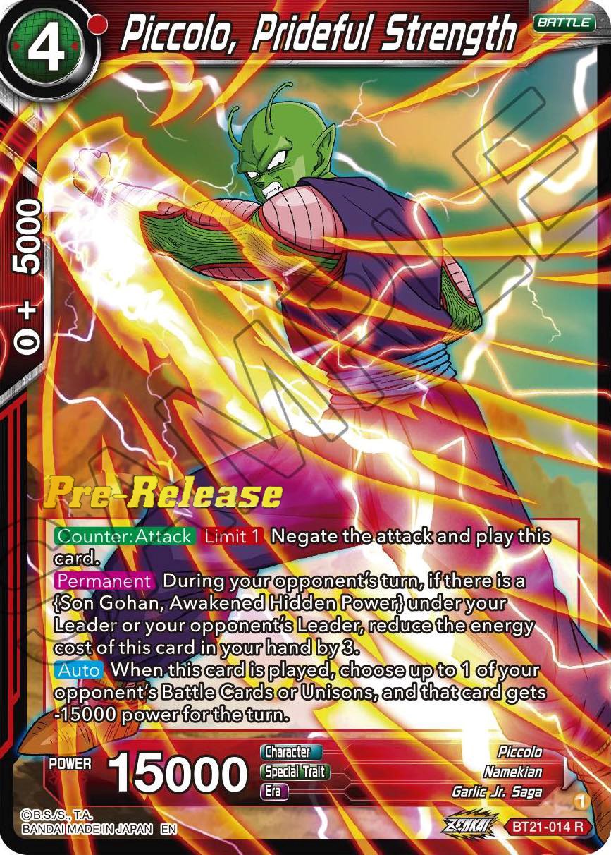 Piccolo, Prideful Strength (BT21-014) [Wild Resurgence Pre-Release Cards] | Nerdhalla Games