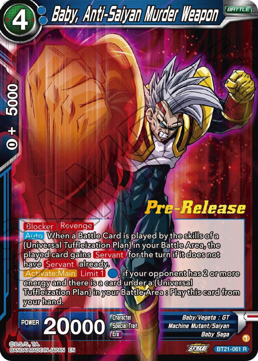 Baby, Anti-Saiyan Murder Weapon (BT21-061) [Wild Resurgence Pre-Release Cards] | Nerdhalla Games