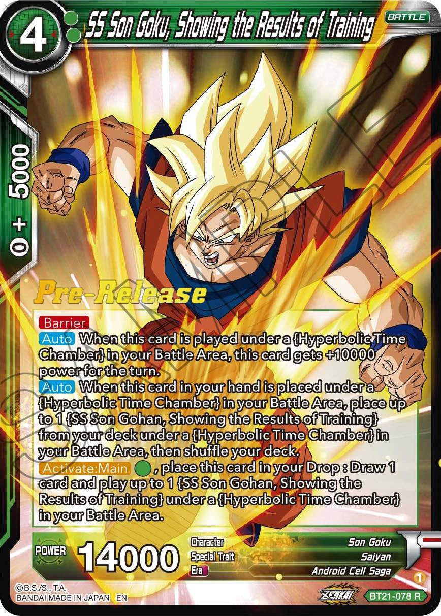 SS Son Goku, Showing the Results of Training (BT21-078) [Wild Resurgence Pre-Release Cards] | Nerdhalla Games