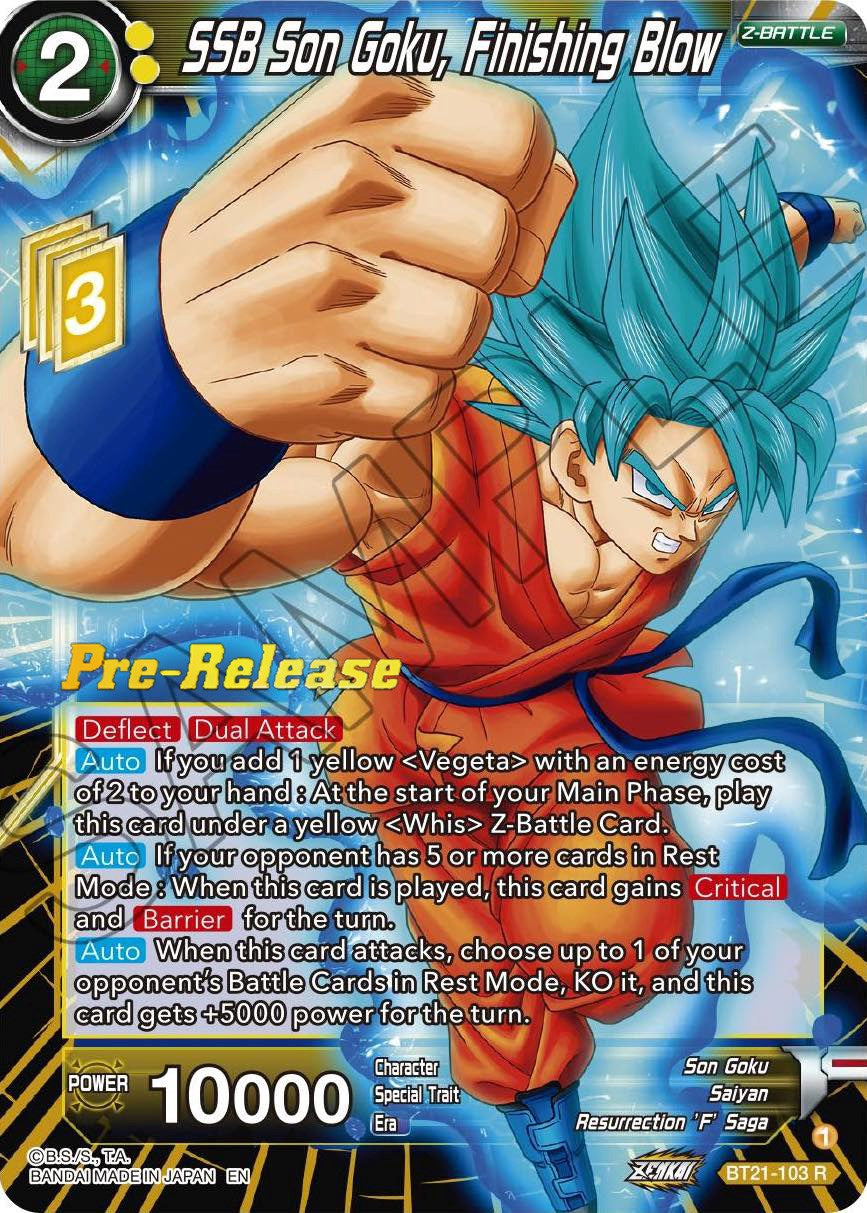 SSB Son Goku, Finishing Blow (BT21-103) [Wild Resurgence Pre-Release Cards] | Nerdhalla Games