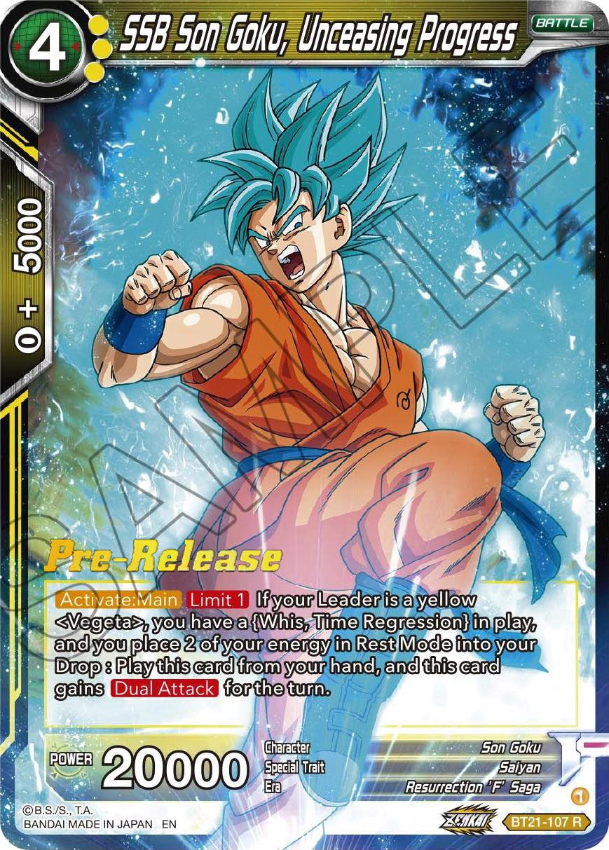 SSB Son Goku, Unceasing Progress (BT21-107) [Wild Resurgence Pre-Release Cards] | Nerdhalla Games