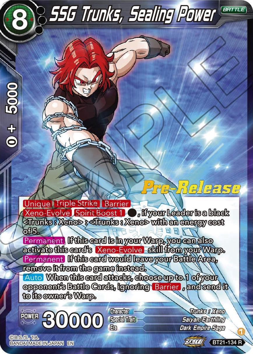 SSG Trunks, Sealing Power (BT21-134) [Wild Resurgence Pre-Release Cards] | Nerdhalla Games