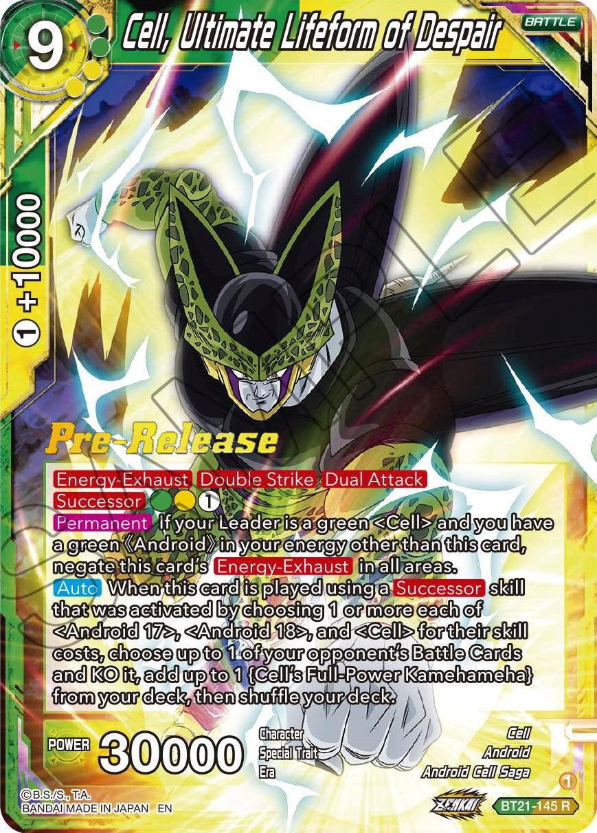 Cell, Ultimate Lifeform of Despair (BT21-145) [Wild Resurgence Pre-Release Cards] | Nerdhalla Games