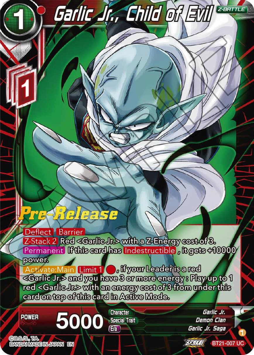 Garlic Jr., Child of Evil (BT21-007) [Wild Resurgence Pre-Release Cards] | Nerdhalla Games