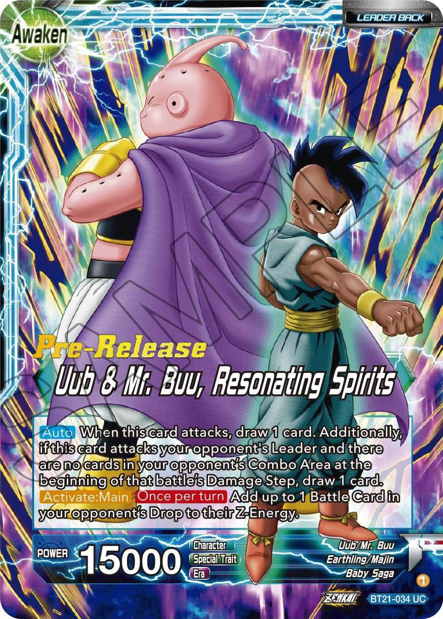 Uub // Uub & Mr. Buu, Resonating Spirits (BT21-034) [Wild Resurgence Pre-Release Cards] | Nerdhalla Games