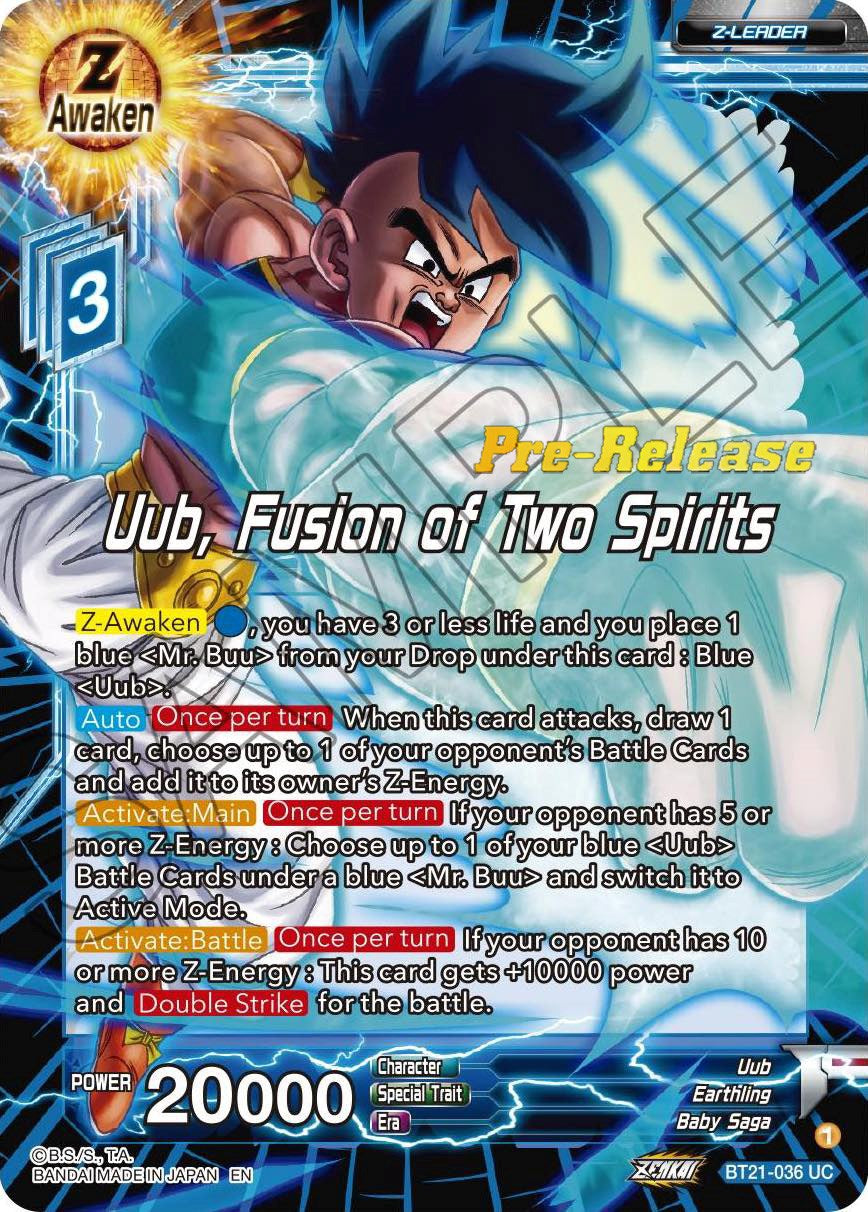 Uub, Fusion of Two Spirits (BT21-036) [Wild Resurgence Pre-Release Cards] | Nerdhalla Games