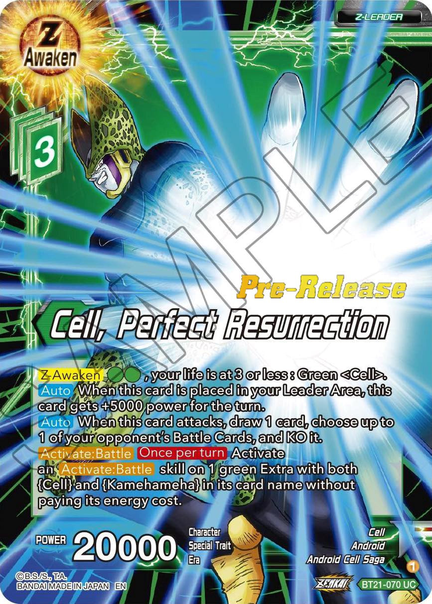 Cell, Perfect Resurrection (BT21-070) [Wild Resurgence Pre-Release Cards] | Nerdhalla Games