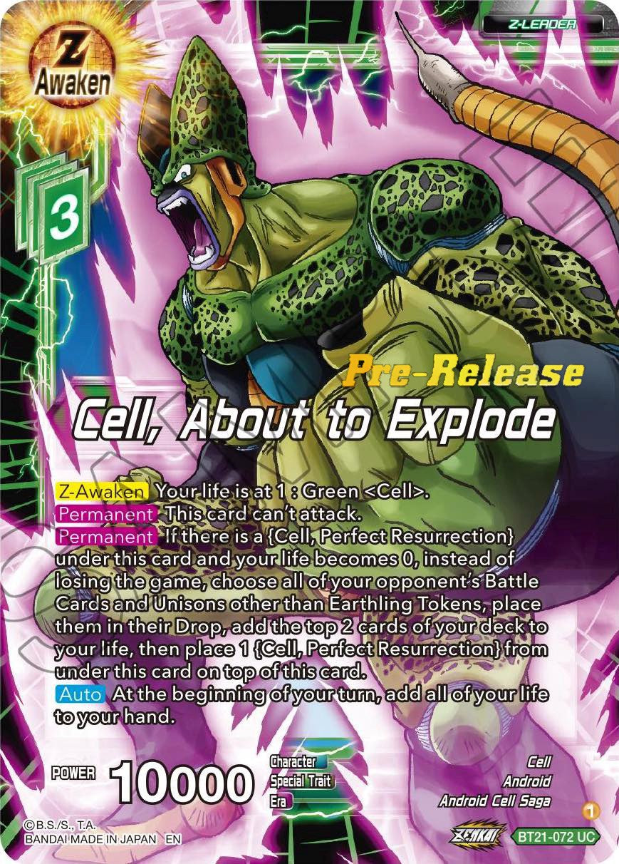 Cell, About to Explode (BT21-072) [Wild Resurgence Pre-Release Cards] | Nerdhalla Games