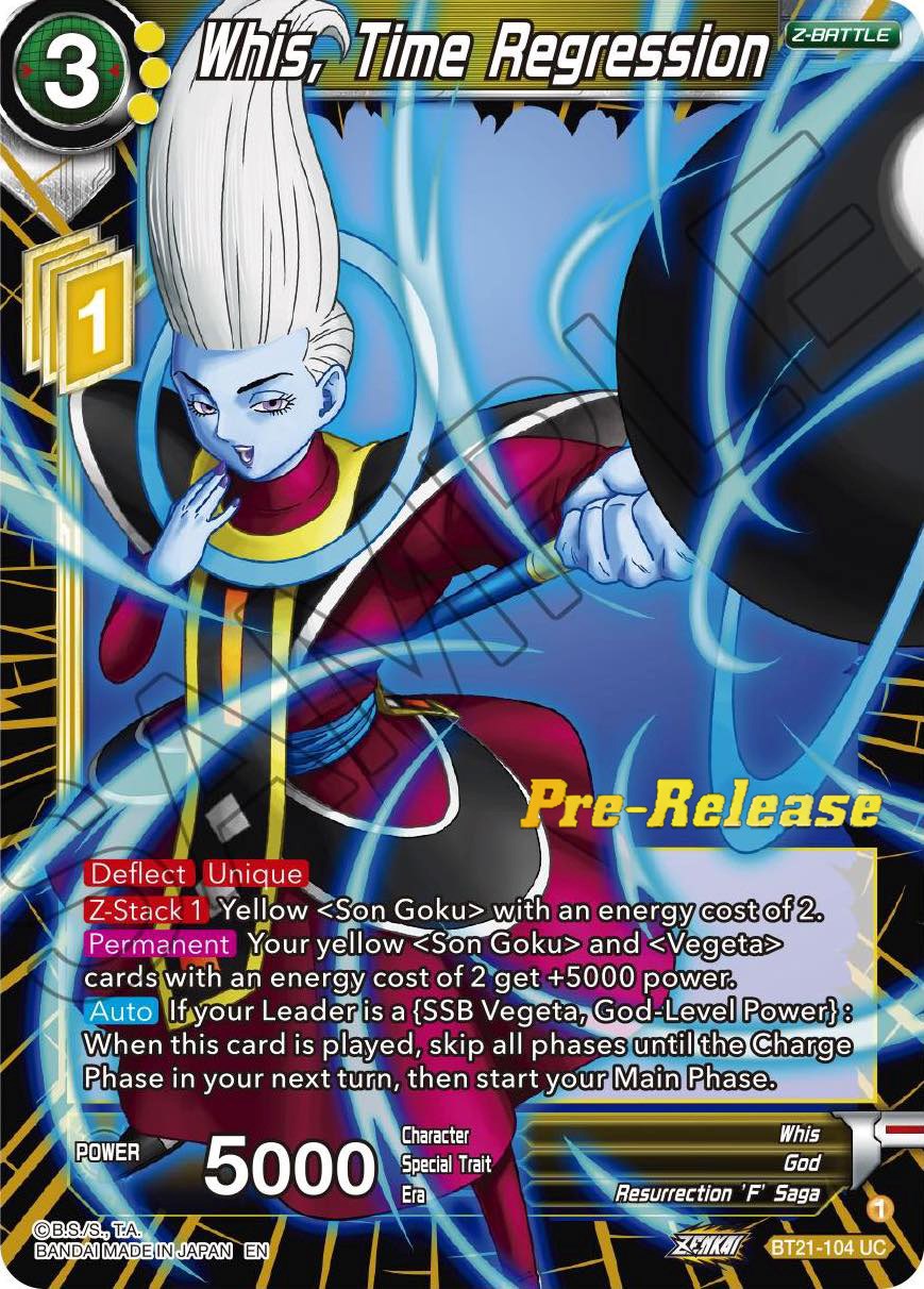 Whis, Time Regression (BT21-104) [Wild Resurgence Pre-Release Cards] | Nerdhalla Games