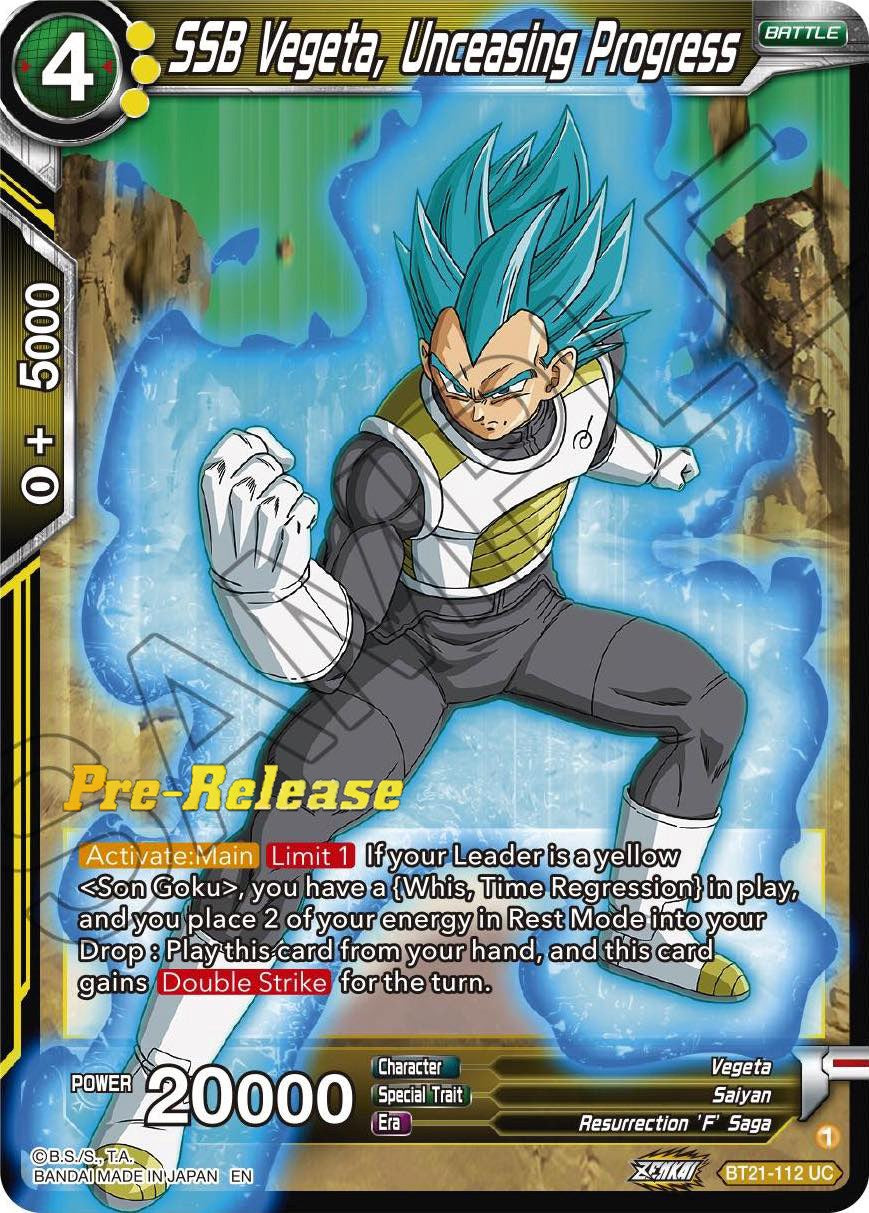 SSB Vegeta, Unceasing Progress (BT21-112) [Wild Resurgence Pre-Release Cards] | Nerdhalla Games