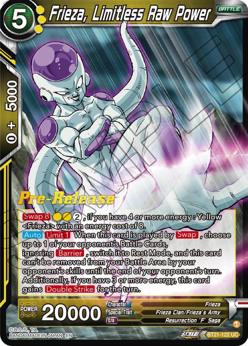 Frieza, Limitless Raw Power (BT21-122) [Wild Resurgence Pre-Release Cards] | Nerdhalla Games