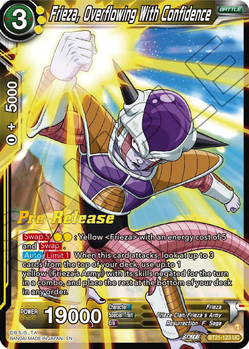 Frieza, Overflowing With Confidence (BT21-123) [Wild Resurgence Pre-Release Cards] | Nerdhalla Games