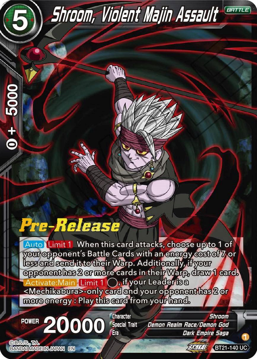 Shroom, Violent Majin Assault (BT21-140) [Wild Resurgence Pre-Release Cards] | Nerdhalla Games