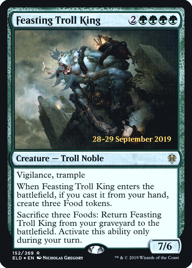 Feasting Troll King  [Throne of Eldraine Prerelease Promos] | Nerdhalla Games