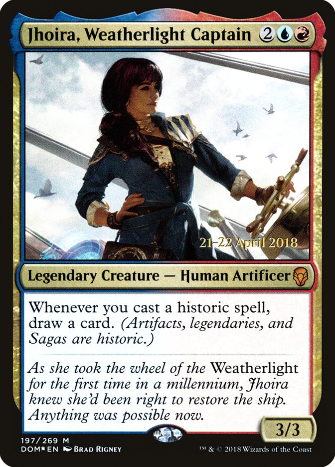 Jhoira, Weatherlight Captain  [Dominaria Prerelease Promos] | Nerdhalla Games