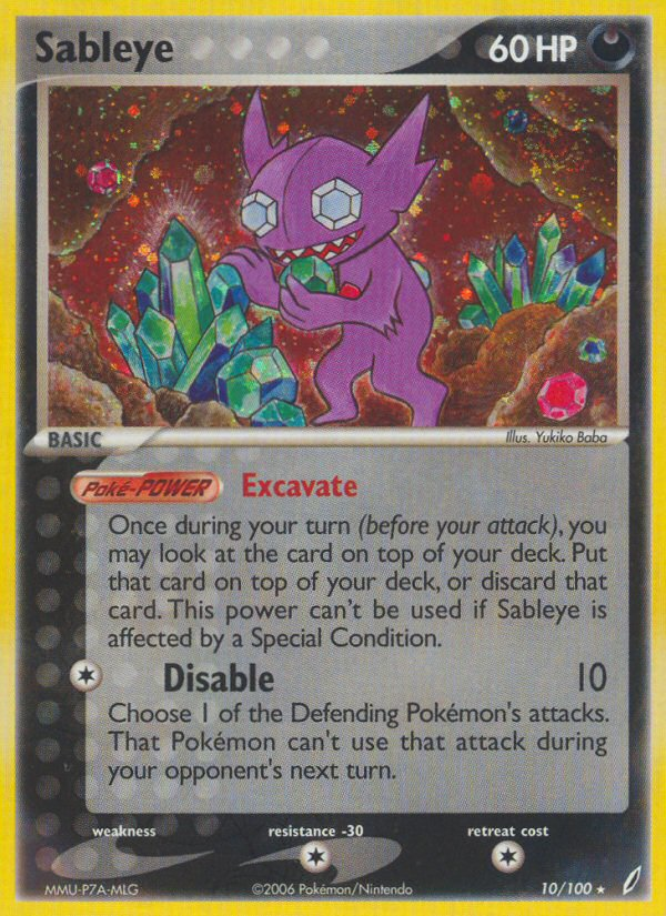 Sableye (10/100) [EX: Crystal Guardians] | Nerdhalla Games