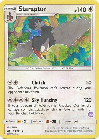 Staraptor (83/111) (Deck Exclusive #22) [Sun & Moon: Trainer Kit - Alolan Sandslash] | Nerdhalla Games