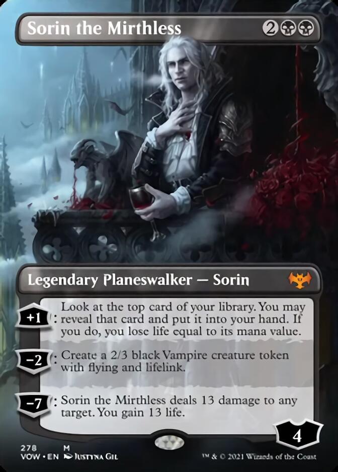 Sorin the Mirthless (Borderless) [Innistrad: Crimson Vow] | Nerdhalla Games