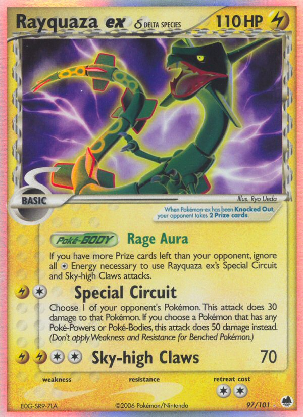 Rayquaza ex (97/101) (Delta Species) [EX: Dragon Frontiers] | Nerdhalla Games