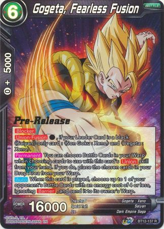 Gogeta, Fearless Fusion (BT12-137) [Vicious Rejuvenation Prerelease Promos] | Nerdhalla Games