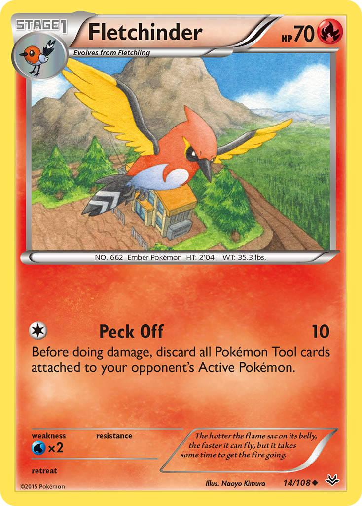 Fletchinder (14/108) [XY: Roaring Skies] | Nerdhalla Games