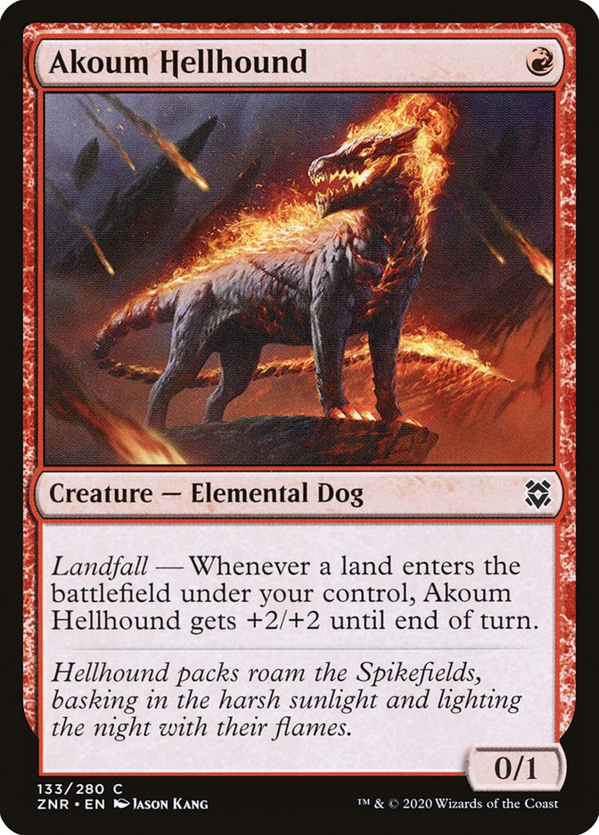 Akoum Hellhound [Zendikar Rising] | Nerdhalla Games