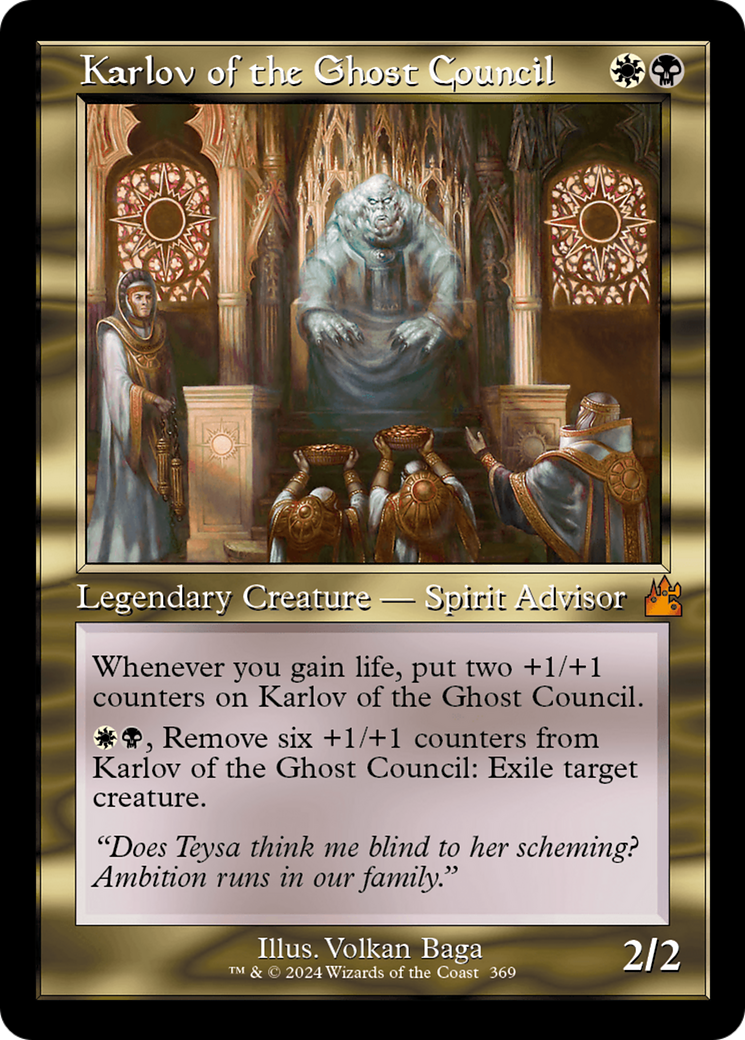 Karlov of the Ghost Council (Retro Frame) [Ravnica Remastered] | Nerdhalla Games