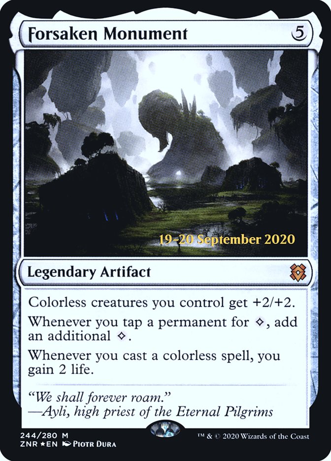 Forsaken Monument  [Zendikar Rising Prerelease Promos] | Nerdhalla Games