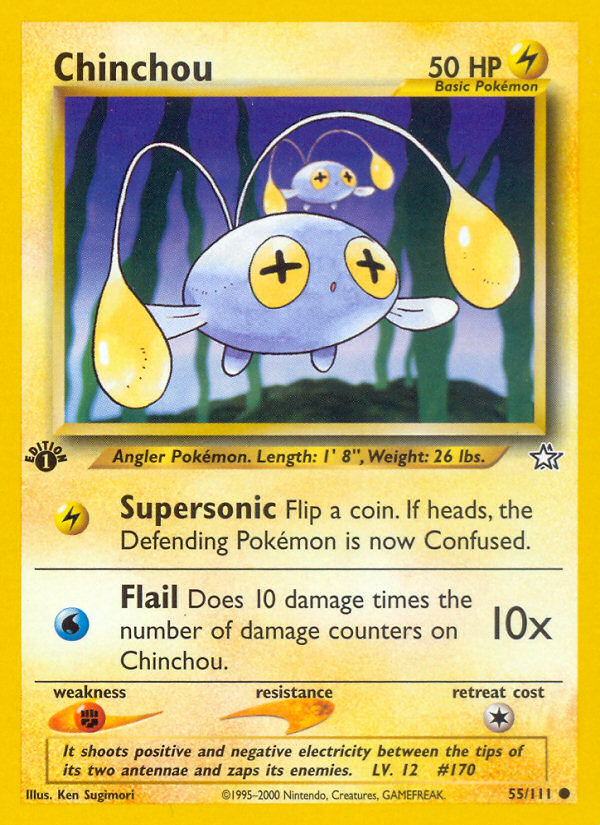 Chinchou (55/111) [Neo Genesis 1st Edition] | Nerdhalla Games