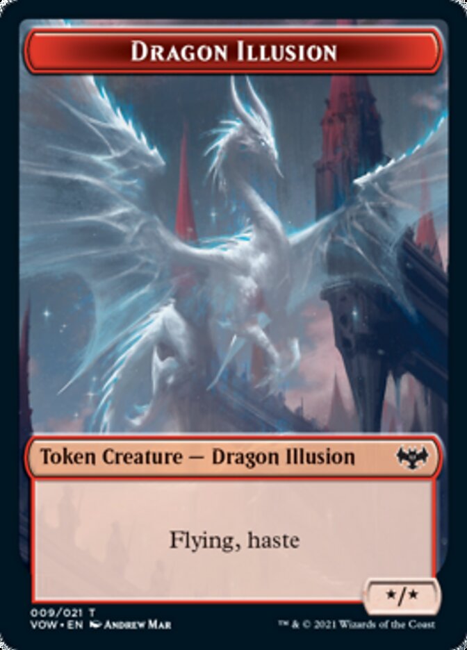 Dragon Illusion Token [Innistrad: Crimson Vow Tokens] | Nerdhalla Games