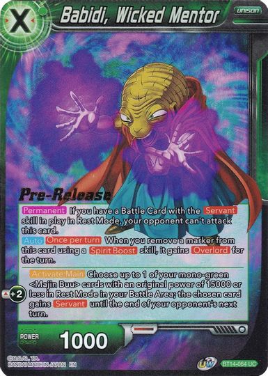 Babidi, Wicked Mentor (BT14-064) [Cross Spirits Prerelease Promos] | Nerdhalla Games