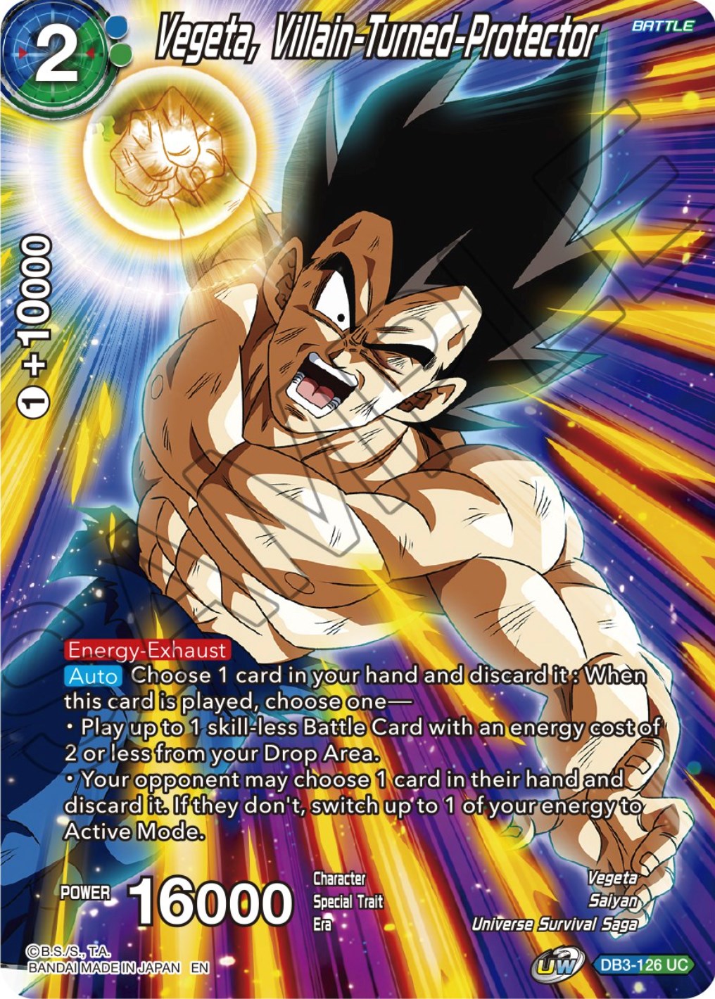 Vegeta, Villain-Turned-Protector (DB3-126) [Theme Selection: History of Vegeta] | Nerdhalla Games