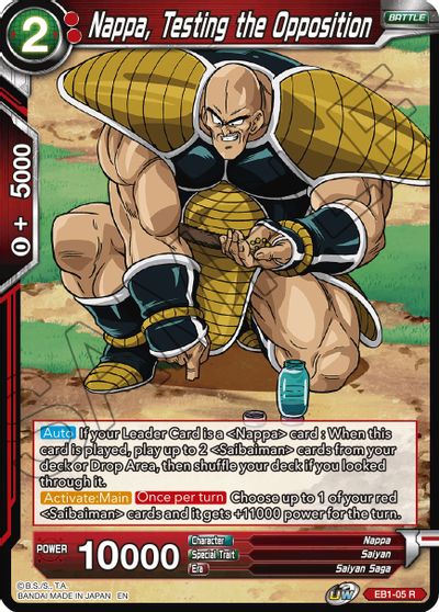 Nappa, Testing the Opposition (EB1-05) [Battle Evolution Booster] | Nerdhalla Games