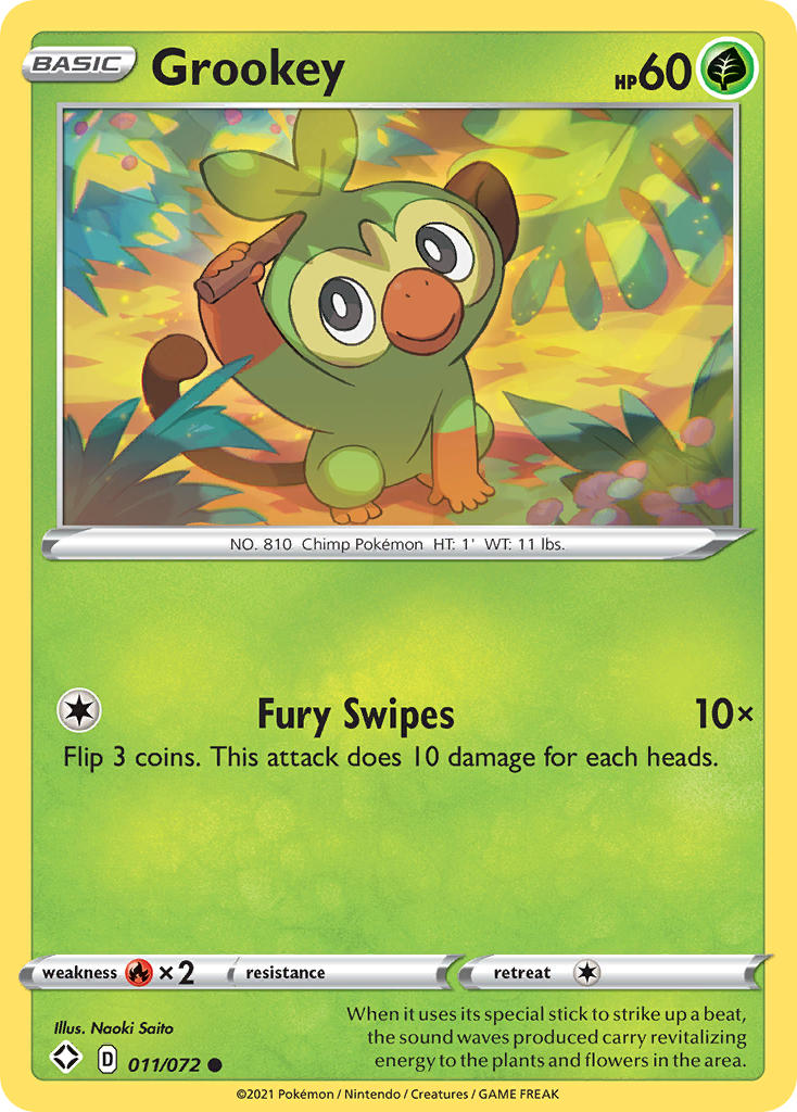 Grookey (011/072) [Sword & Shield: Shining Fates] | Nerdhalla Games